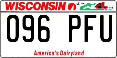 WI license plate 096PFU