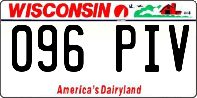 WI license plate 096PIV