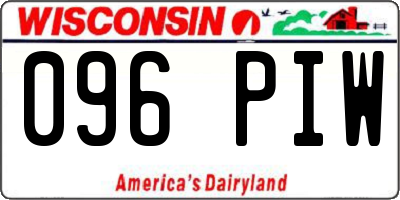 WI license plate 096PIW