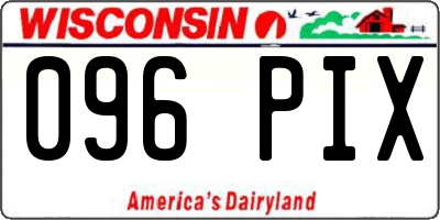 WI license plate 096PIX