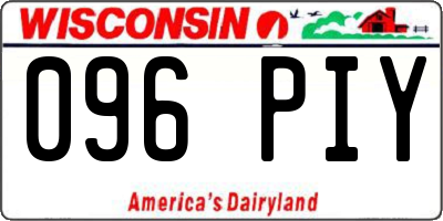 WI license plate 096PIY