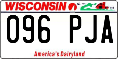 WI license plate 096PJA
