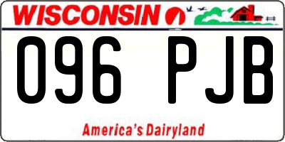 WI license plate 096PJB