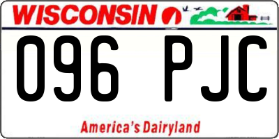 WI license plate 096PJC