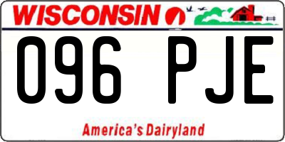 WI license plate 096PJE