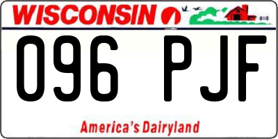 WI license plate 096PJF