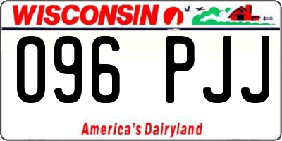 WI license plate 096PJJ