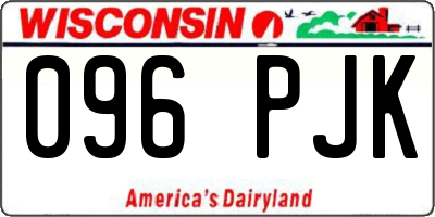 WI license plate 096PJK