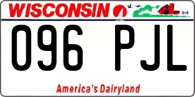 WI license plate 096PJL