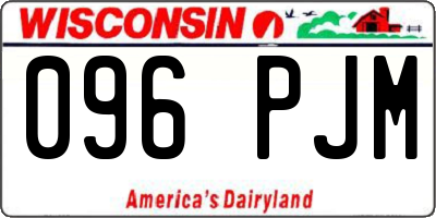 WI license plate 096PJM