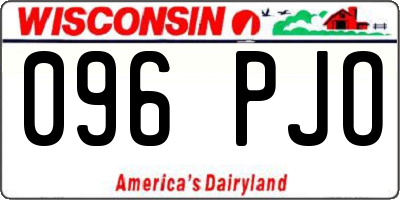 WI license plate 096PJO