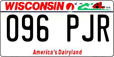 WI license plate 096PJR