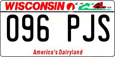 WI license plate 096PJS
