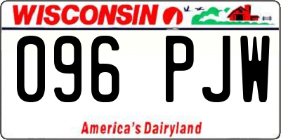 WI license plate 096PJW