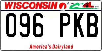 WI license plate 096PKB