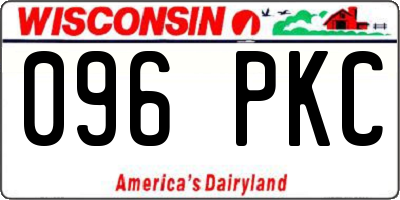 WI license plate 096PKC