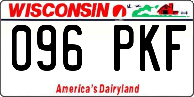 WI license plate 096PKF