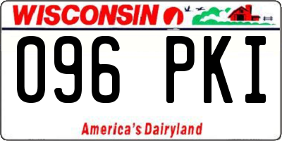 WI license plate 096PKI