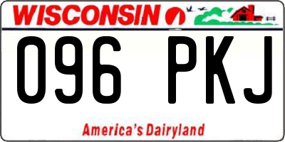 WI license plate 096PKJ