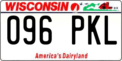 WI license plate 096PKL
