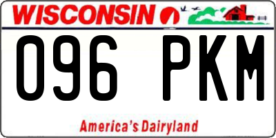 WI license plate 096PKM