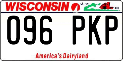 WI license plate 096PKP