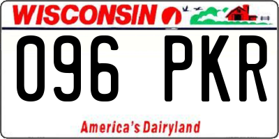 WI license plate 096PKR