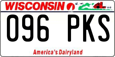 WI license plate 096PKS