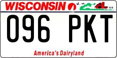 WI license plate 096PKT