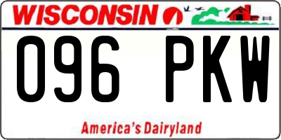WI license plate 096PKW