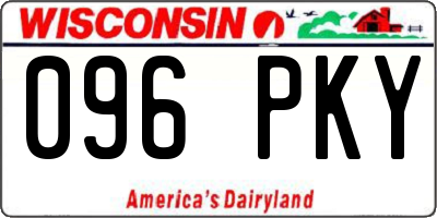 WI license plate 096PKY