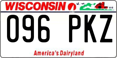 WI license plate 096PKZ