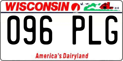 WI license plate 096PLG