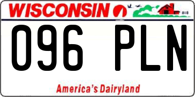 WI license plate 096PLN