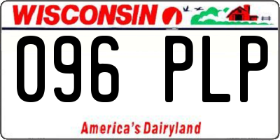WI license plate 096PLP