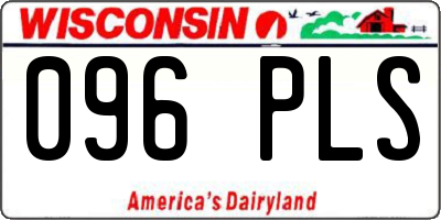 WI license plate 096PLS
