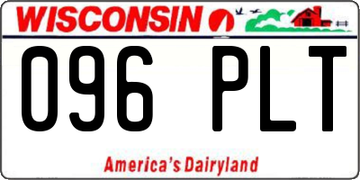 WI license plate 096PLT