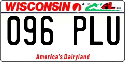 WI license plate 096PLU
