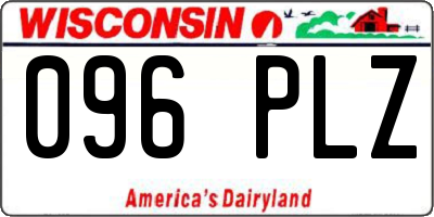 WI license plate 096PLZ