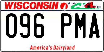 WI license plate 096PMA