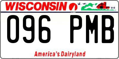 WI license plate 096PMB