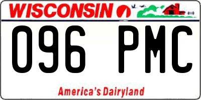 WI license plate 096PMC