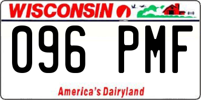 WI license plate 096PMF
