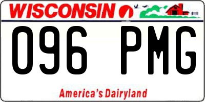 WI license plate 096PMG