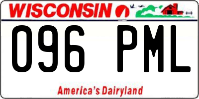 WI license plate 096PML