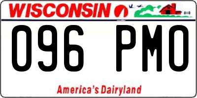 WI license plate 096PMO