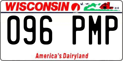 WI license plate 096PMP