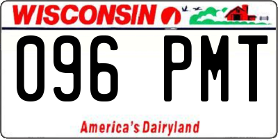 WI license plate 096PMT