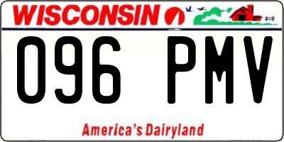 WI license plate 096PMV