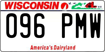 WI license plate 096PMW